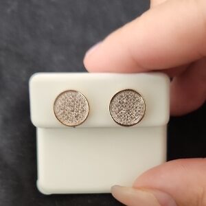 Chic Gold and Silver Textured Earrings